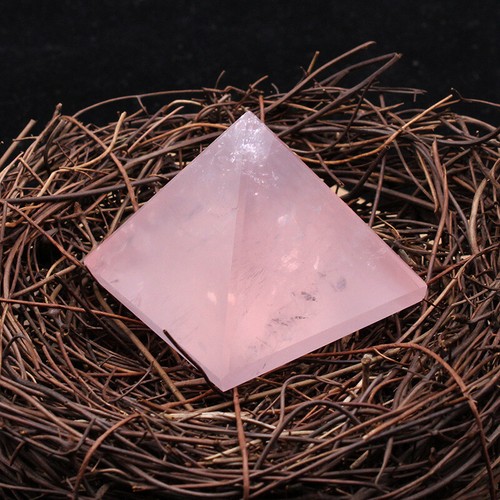 Natural Rose Quartz Crystal Pyramid Healing Orgone Energy Polished Stone Tower - 第 5/21 張圖片