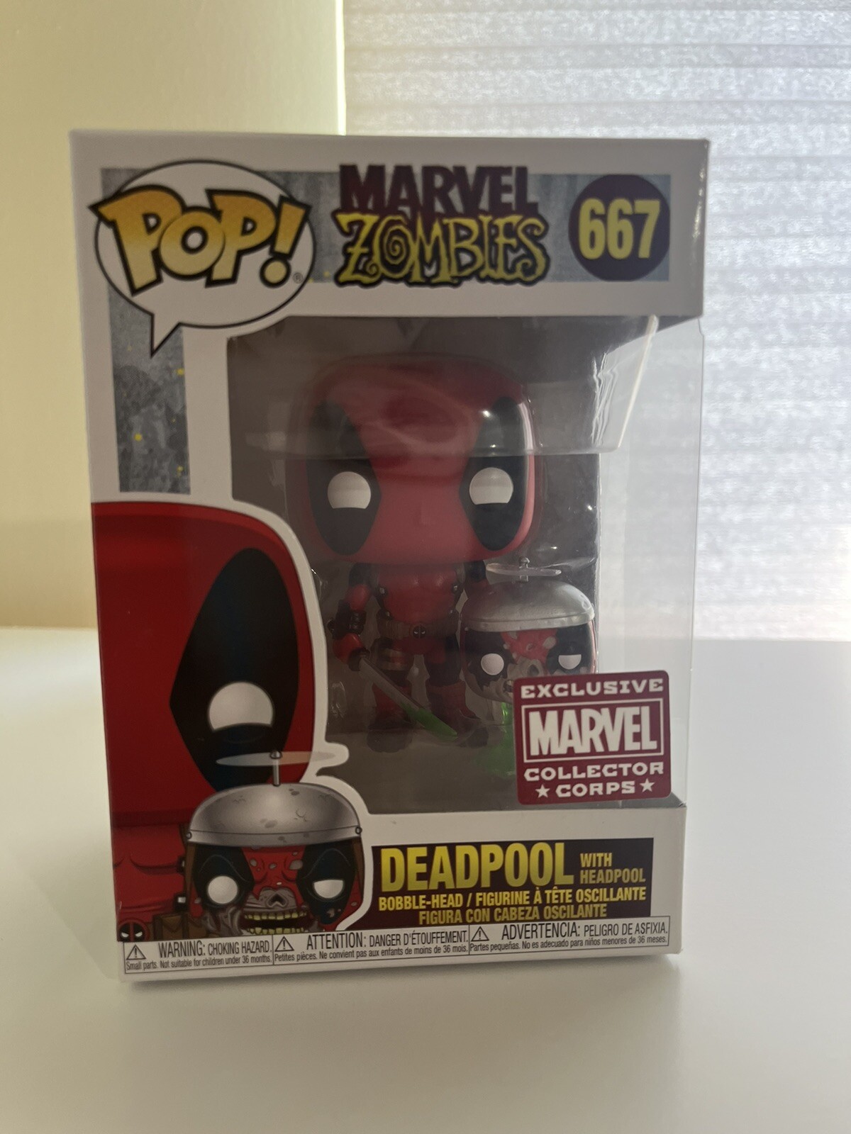 Sale Funko Pop! Marvel #667 Deadpool With Headpool Collector Corps Exclusive