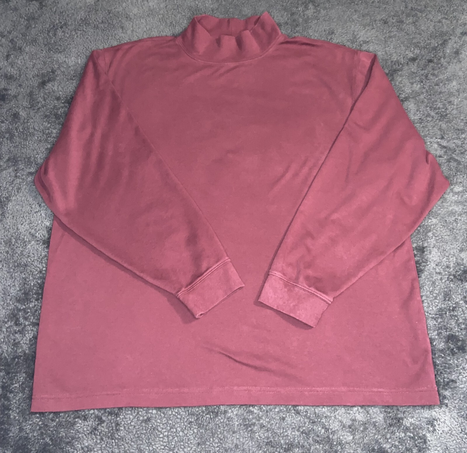 LL Bean Men's XL Red Cotton Turtleneck Long Sleeve Shirt EUC