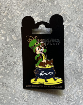 DLRP DLP Disney Paris St Patrick s Day Chip And Dale Leprechaun Chip Pin LE 700