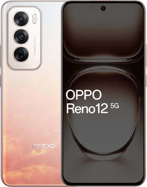OPPO Reno 12 5G-AI Smartphone with Curved Display-Global Version- Sunset Peach - Picture 1 of 9
