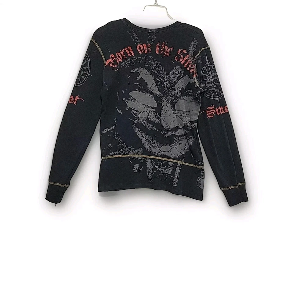 Мужская футболка Y2K Smet Christian Audigier Demon Thermal Размер Large Street Grunge - Изображение 2 из 4