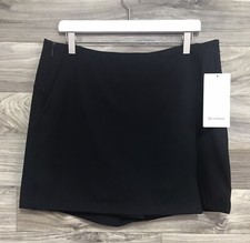 Lululemon Seek New Sites Skort Wrap Around Skirt Short Size 12 Black BLK 25388