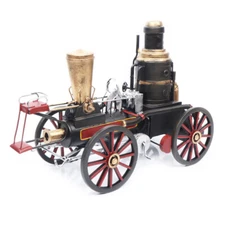 14 inch Retro Steam Engine Train Model Vintage Metal Figurines Collectable Decor