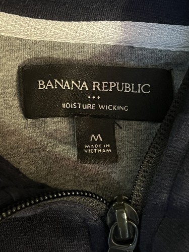 Banana Republic 1/4 Zip Up, Mock Neck, Long Sleeve Shirt pullover blue size M - Picture 6 of 7