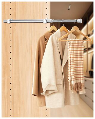 12'' Pull-Out Valet Rod for Closet Organization Add Extra Hanging Space 304 St...
