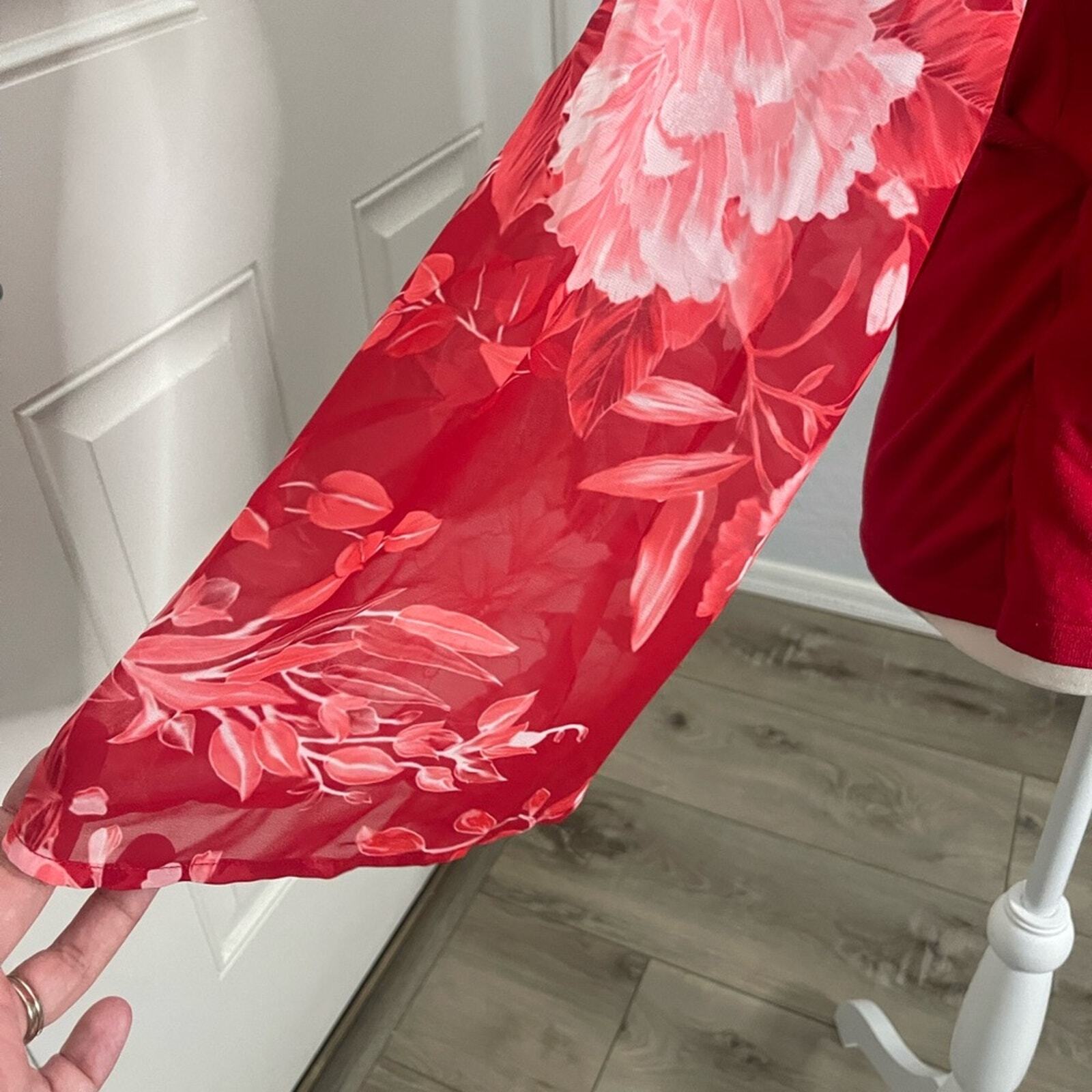 Red Wrap Blouse - image 3