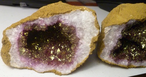 Traube & Grün Geode Kristall beide Hälften 14oz Marokko 12A - Bild 5 von 6