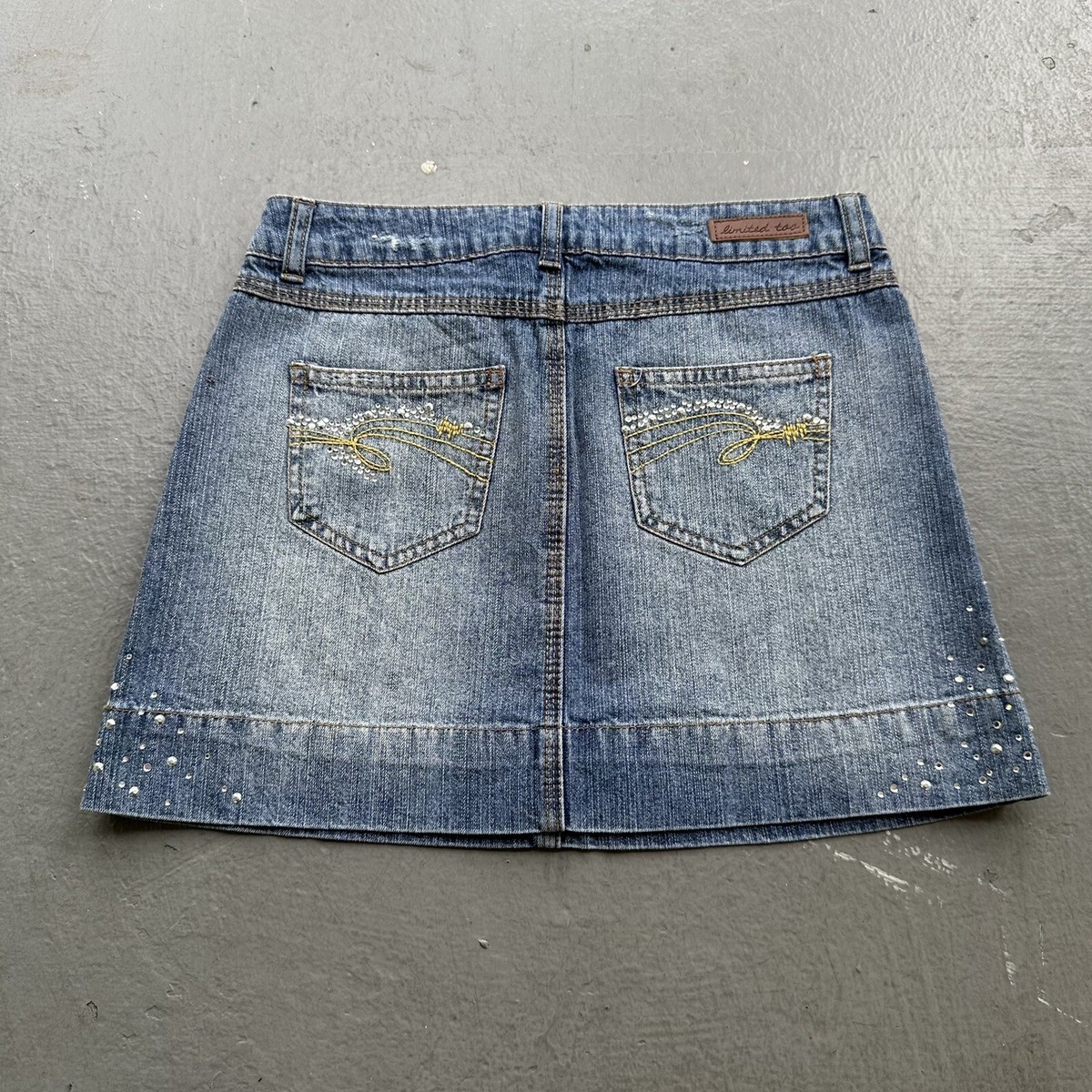Limited Too Vintage Dead Stock Bedazzled Mid Rise Mini Jean