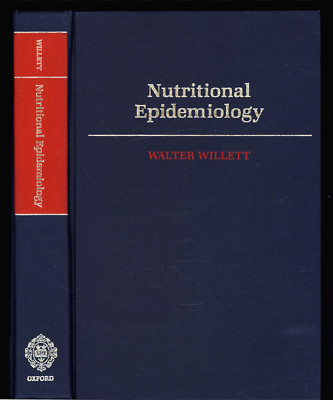 WALTER WILLETT NUTRITIONAL EPIDEMIOLOGY MONOGRAPHS VOL. 15 VERY GOOD HARDCOVER