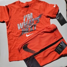 Nike Boys Size 6 Summer Dri-fit Shorts  T-Shirts Red Black Brand NEW