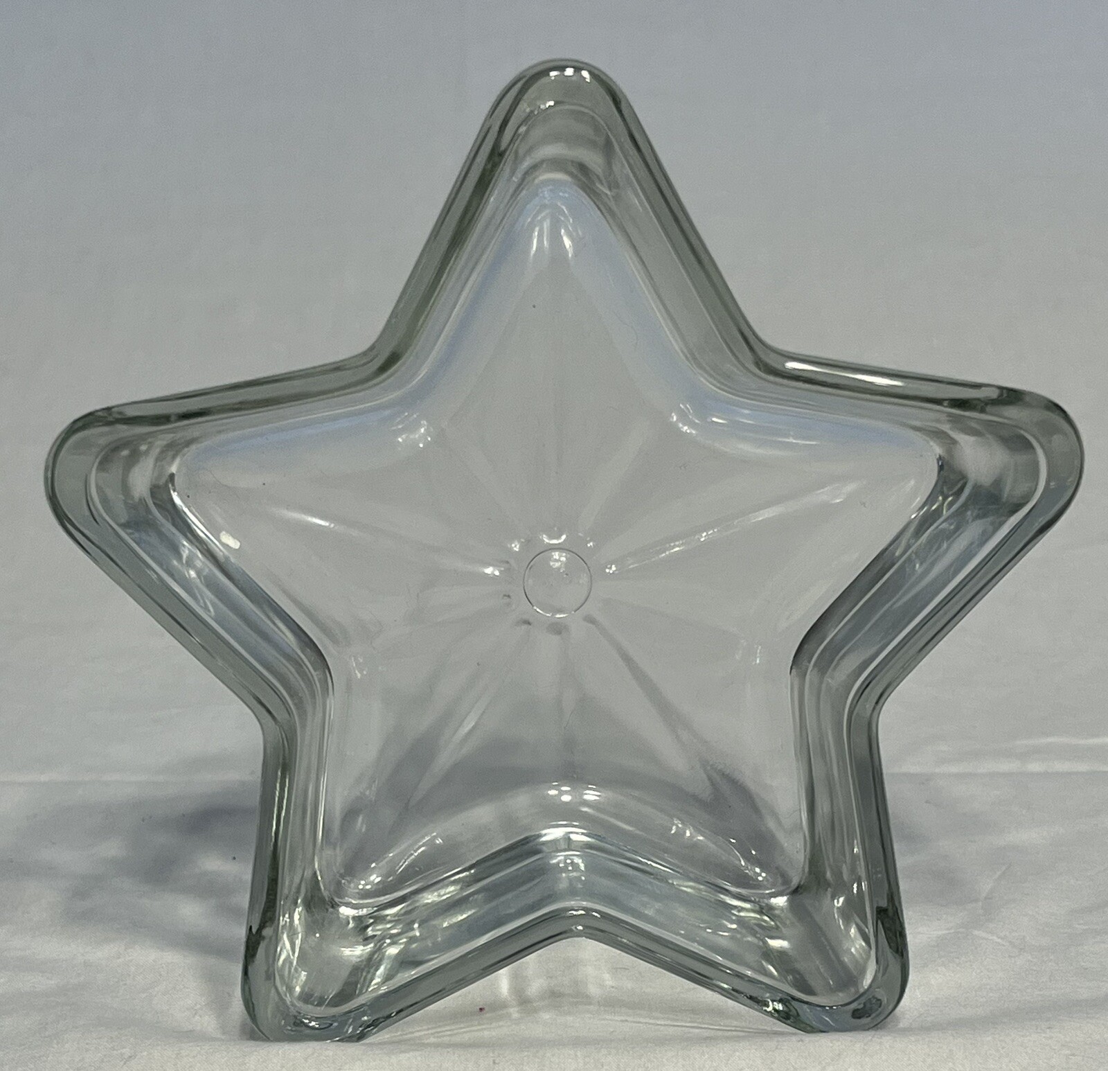 Set of 2 Libbey Star Shaped Clear Glass Bowls or Candy Dish