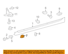 Toyota OEM Rocker Molding Retainer 76924-47020 Factory Sold Individually 