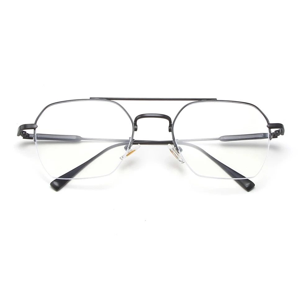 Anti Blue Light Eyeglasses Frames Semi-rimless Metal Frame Stylish Men/Women UK