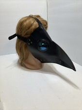 Plague Doctor Steampunk Bird Beak Faux Leather Mirror Eyes Adult Mask