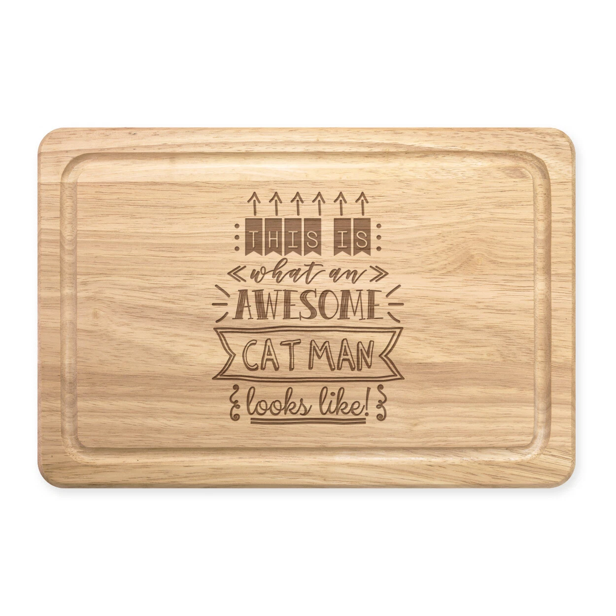 This Is What An Awesome Cat Man Looks Like Rectangular Wooden Chopping Board