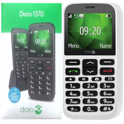 BNIB Doro 1370 Single SIM 16MB ROM 8MB RAM White Factory