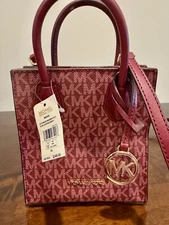 MICHAEL KORS MERCER XS NS SHOPPER CROSSBODY BAG MK MULBERRY MULTI