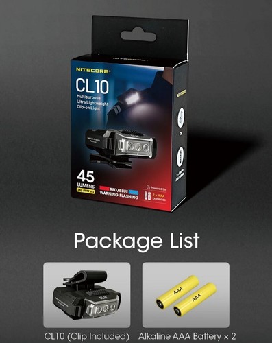 NITECORE CL10 Versatile Clip-on Light With Red Blue Light for Night - Picture 14 of 14