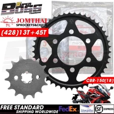 JT Front & Rear Sprocket Steel For HONDA CBR-150 2018-24 428-13T+45T
