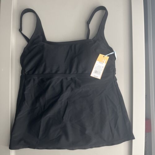 Kona Sol Damen Bügel Eckiger Ausschnitt Tankini Tank Top Badeanzug Größe Small 4-6