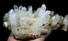 2.46lb NATURAL Green Ghost pyramid Quartz Crystal Cluster Point Mineral Specime