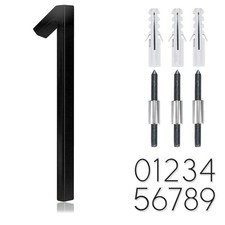 5" Stainless Steel Floating House Number, Metal Modern House Numbers 1 1