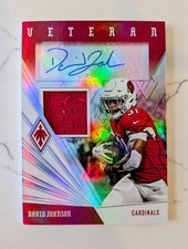 2019 Pheonix DAVID JOHNSON #/50 Patch Auto Red Prizm Color Match Vet🔥Cardinals