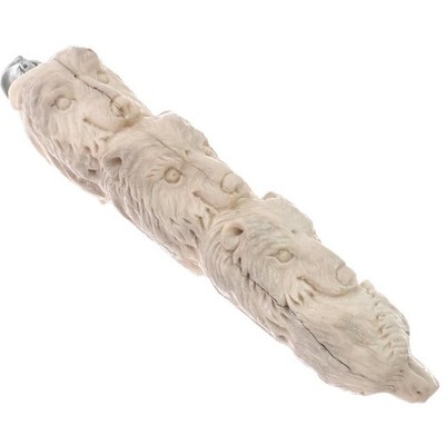 925 Sterling Silber Hand geschnitzt Bär Totem Hirsch Geweih Sterling Anhänger, 4''