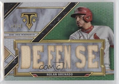 2021 Topps Triple Threads Relics Emerald /18 Nolan Arenado #TTR-NA3 1cx3