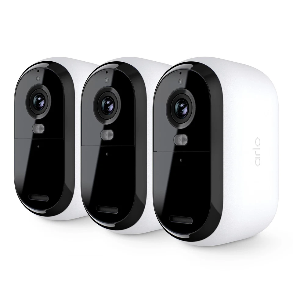 Arlo VMC3350-100NAR Essential 2nd Gen 2K, 3-cam, White - Certified Refurbished