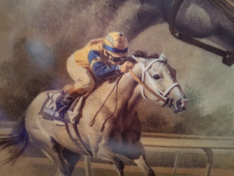 1987 Fred Stone Lady's Secret Racehorse Horse Gold Collector Plate COA