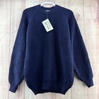Aran Crafts Ireland Mens Sz XL Wool Navy Cable Knit Pullover Sweater NEW