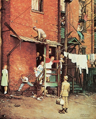 #ad #ad The Homecoming by Norman Rockwell vintage art PRINT antique painting $42.95