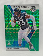 Calais Campbel 2020 Panini Mosaic Green Pro Bowl Refractor Prism Card #255
