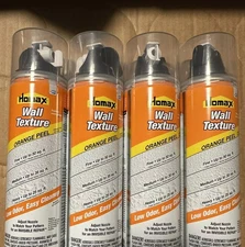 4 pack ~Homax Aerosol Wall Texture - Orange Peel, WATER BASED 20 oz