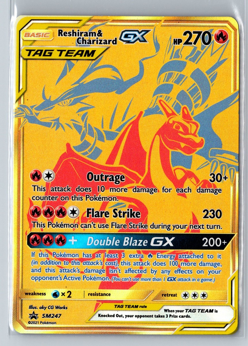 sm247 pokemon card value [English] RESHIRAM & CHARIZARD GX Attack 1 Reshiram & Charizard GX -