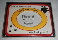 Tumbleweed Pottery Am I Adopted Dog Cat Pet Rescue Photo Picture Frame