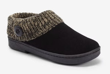Clarks WMS Knit Collar Clog Slipper Womens 8M Grey Gray NEW