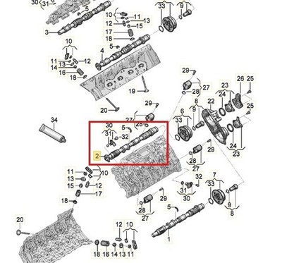 NEU&Orig. Lamborghini Urus V8 Nockenwelle Auslass 5-8 camshaft exh. 0P2109003K