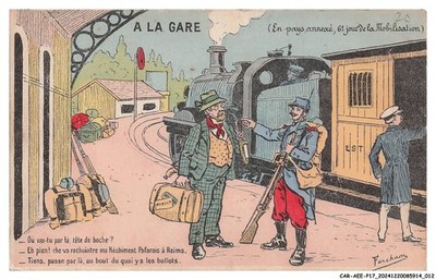 CAR-AEEP17-0937-TRAIN - AT THE STATION - OR GO BY THE HEAD OF BOCHE