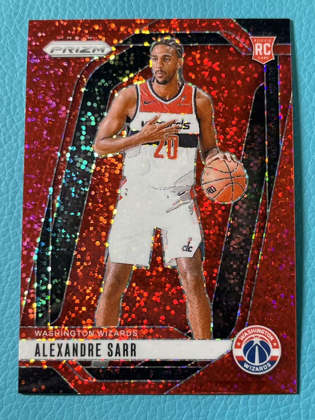 Alexandre Sarr 2024-25 Panini Prizm Red Sparkle RC Wizards #264 LAA1