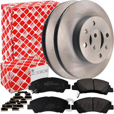 FEBI BREMSSCHEIBEN 241mm + BELÄGE VORNE passend für HYUNDAI i10 BA IA
