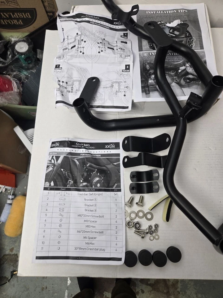 Barras de choque de marco de protectores de motor negras aptas para Honda CTX 700 N CTX700N 2014-2018 Foto 4 de 4