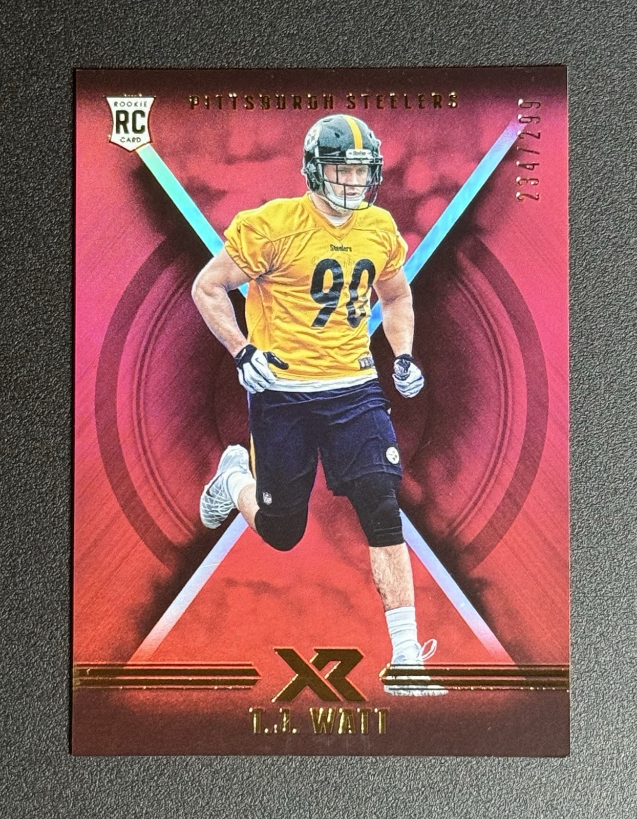 2017 Panini XR Rookies T.J. Watt #134 Red /299 RC