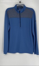 Adidas Men’s Blue/Gray 1/2 Zip Pullover Top Sz S