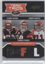 2011 Absolute Memorabilia 43/75 Cedric Benson Carson Palmer Jordan Shipley 0f8