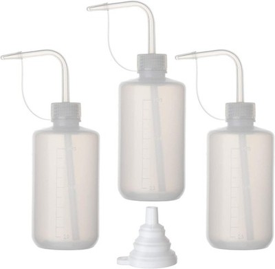 Hyber&Cara Safety Wash Bottle 3Pcs 250Ml Plastic Squeeze Bottle with Cap for Lab