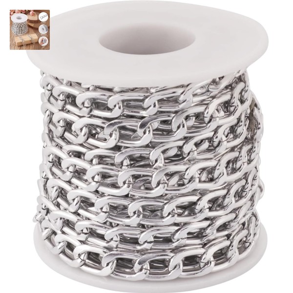 Aluminiumkette Schmuckkette 5M Silber 13X8Mm DIY Schmuckherstellung Ketten-image