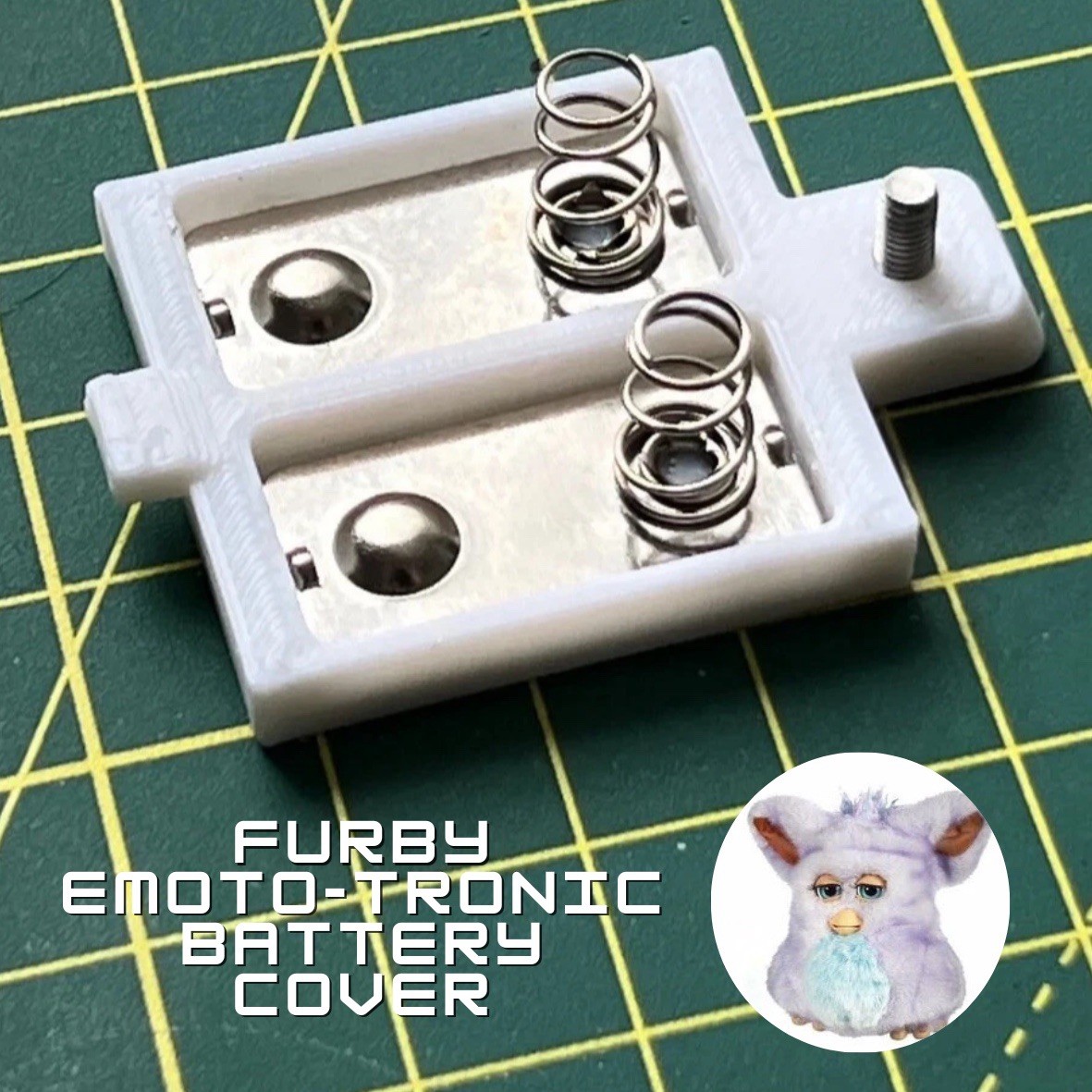 Furby 2005 / 2006  Emoto-Tronic Replacement Battery Cover 3D Printed